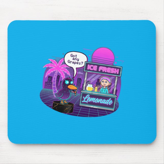 Funny Duck At Lemonade Stand Asking Gs Mouse Mat (Front)