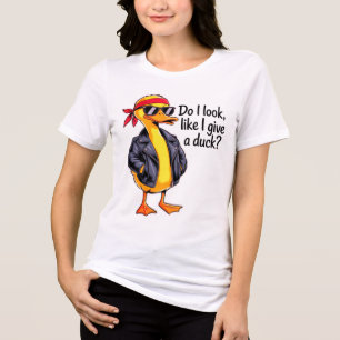 Funny Duck Attitude Humour Quote Tri-Blend Shirt