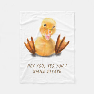 Funny Duck Baby Fleece Blanket