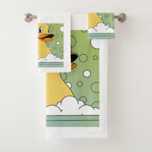 Funny Duck Bathroom Towel Set – Custom 3-Piece Set