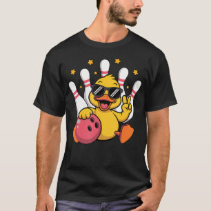 Funny Duck Bird Bowling Ball Cute Graphic Animal B T-Shirt