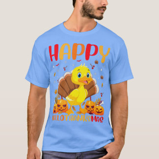 Funny Duck Bird Lover Happy Duck HelloThanksMas  T-Shirt