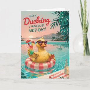 Funny Duck Birthday Card for Women