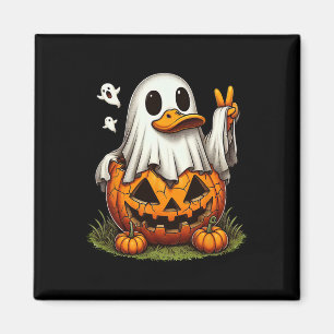 Funny Duck Boo Halloween Ghost Womens Mens Kids Magnet