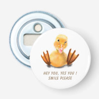 Funny Duck Bottle Opener Smile - Custom Text