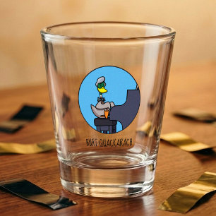 Funny Duck Burt Quackarach Piano Player Artwork Shot Glass