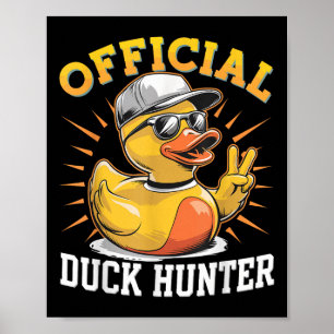 Funny Duck Cruise Boat Hunting Squad Rubber Duck P Poster