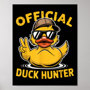 Funny Duck Cruise Boat Hunting Squad Rubber Duck P Poster