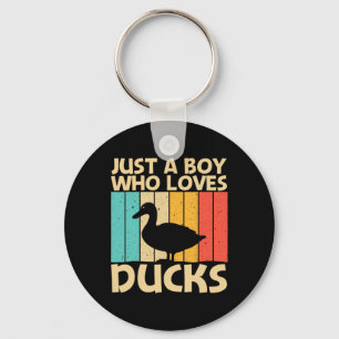 Funny Duck Design For Boys Kids Duck Farmer Huntin Key Ring