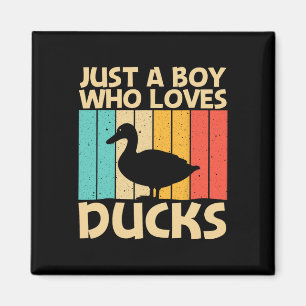 Funny Duck Design For Boys Kids Duck Farmer Huntin Magnet