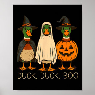 Funny Duck Duck Boo Halloween Costume Duck Poster