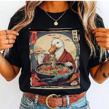 Funny Duck Eating Ramen Japanese for students