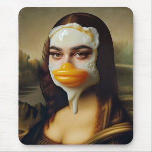 Funny Duck Face Egg Mona Mouse Mat