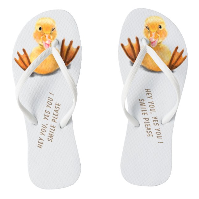 Funny Duck Flip Flops (Footbed)