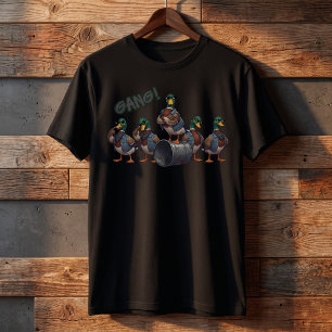 Funny Duck Gang Cartoon Design T-Shirt