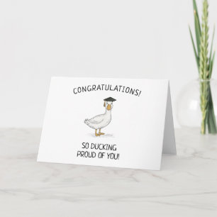 Funny Duck Graduation Pun New Grad Punny Greeting Card