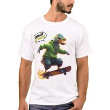 Funny Duck  Graphic Tee for Skaters & Trendy Vibes