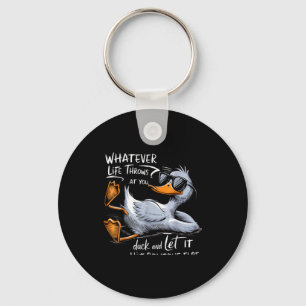 Funny Duck Graphic Tee Men Women Funny Quote Key Ring