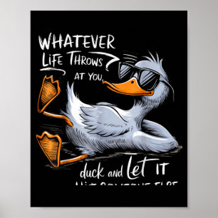 Funny Duck Graphic Tee Men Women Funny Quote Poster