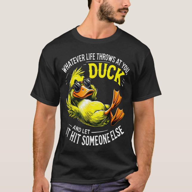 Funny Duck Graphic Tees Men Women Funny Quote  (Front)