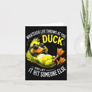 Funny Duck Graphic Tees Men Women Funny Quote Card