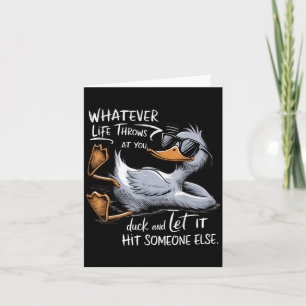 Funny Duck Graphic Tees Men Women Funny Quote Gift Card