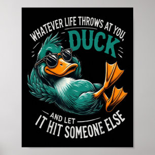 Funny Duck Graphic Tees Men Women Funny Quote Nove Poster