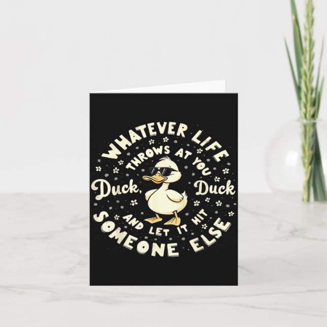 Funny Duck Graphic Tees Men Women Teens Funny Quot Card (Front)