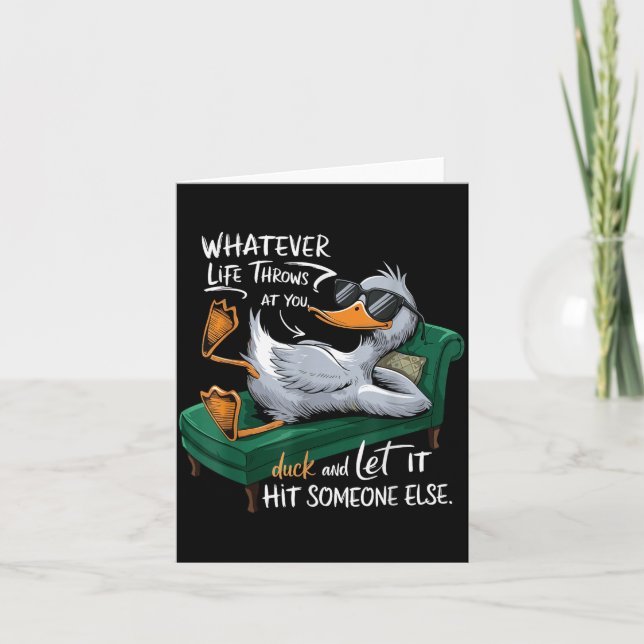 Funny Duck Graphic Tees Men Women Teens Funny Quot Card (Front)