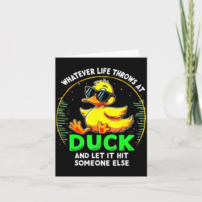 Funny Duck Graphic Tees Men Women Teens Funny Quot Card (Front)