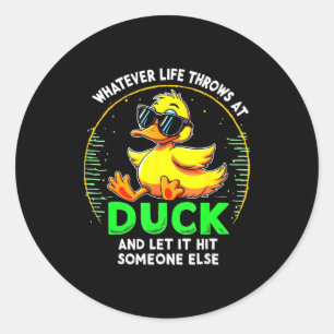 Funny Duck Graphic Tees Men Women Teens Funny Quot Classic Round Sticker