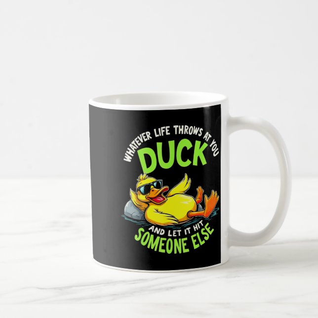 Funny Duck Graphic Tees Men Women Teens Funny Quot Coffee Mug (Right)