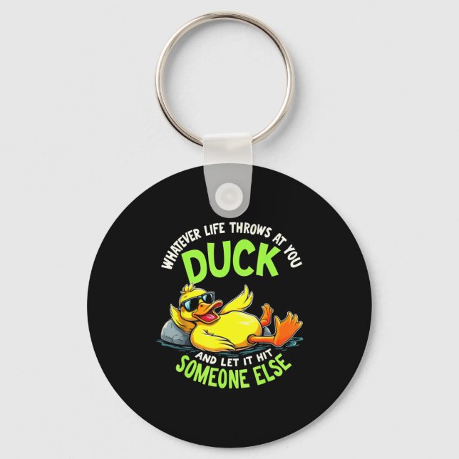Funny Duck Graphic Tees Men Women Teens Funny Quot Key Ring (Front)