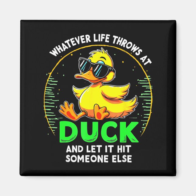 Funny Duck Graphic Tees Men Women Teens Funny Quot Magnet (Front)