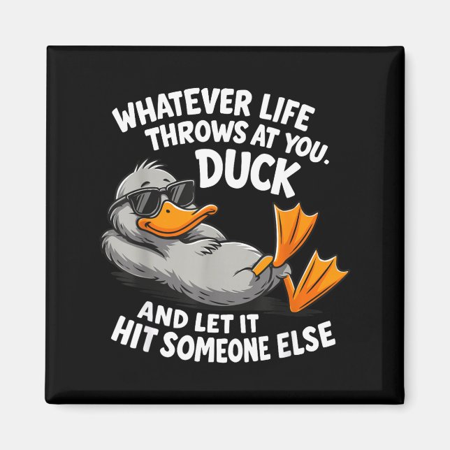 Funny Duck Graphic Tees Men Women Teens Funny Quot Magnet (Front)
