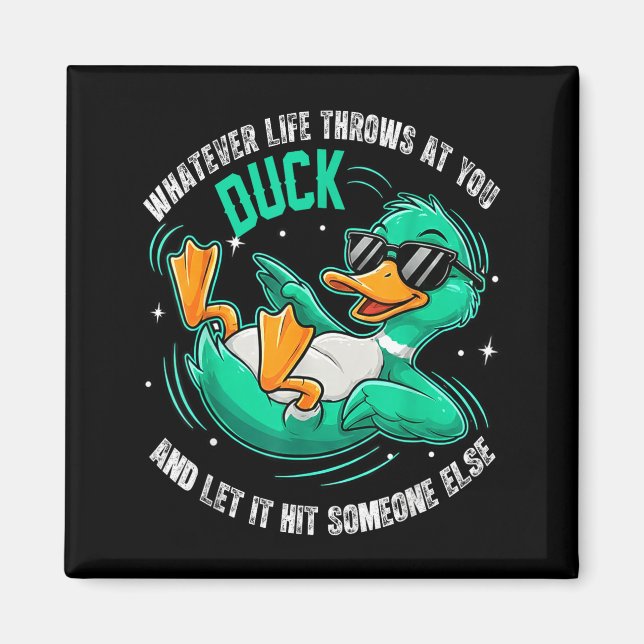 Funny Duck Graphic Tees Men Women Teens Funny Quot Magnet (Front)
