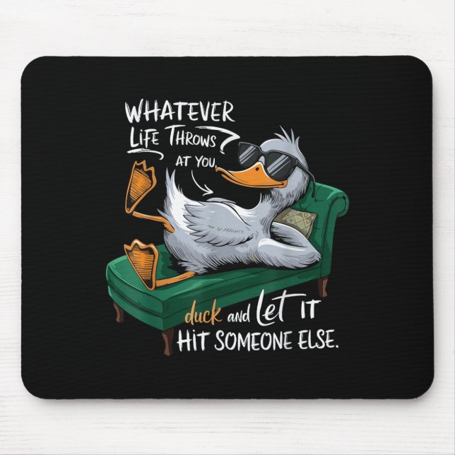Funny Duck Graphic Tees Men Women Teens Funny Quot Mouse Mat (Front)