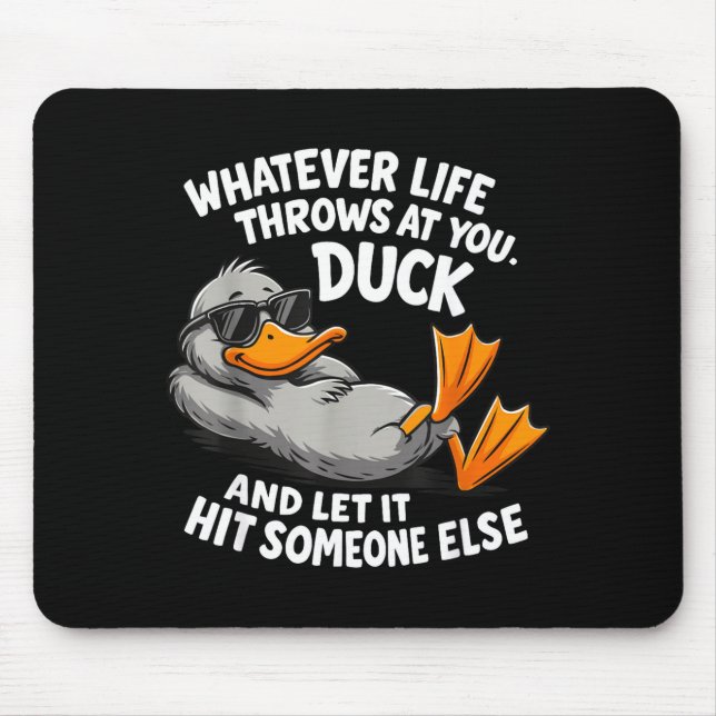 Funny Duck Graphic Tees Men Women Teens Funny Quot Mouse Mat (Front)