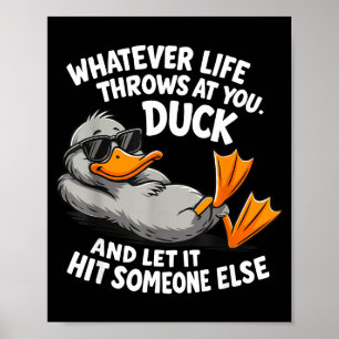Funny Duck Graphic Tees Men Women Teens Funny Quot Poster