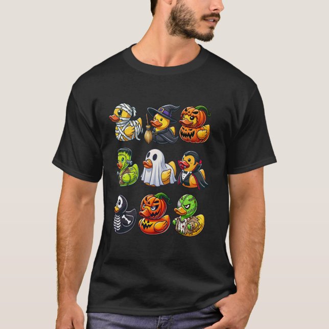 Funny Duck Halloween Costume Boys Girls Kids T-Shirt (Front)