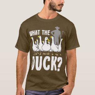 Funny Duck Herding Pun What the Duck T-Shirt