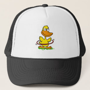Funny duck hula hoop   Choose background colour Trucker Hat