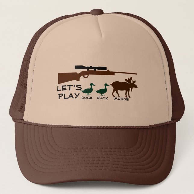 Funny Duck Hunters Hat With Rifle (Front)