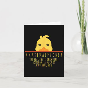 Funny Duck Hunting Anatidaephobia Farm Animal Duck Card