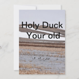 Funny Duck hunting birthday card.  Invitation