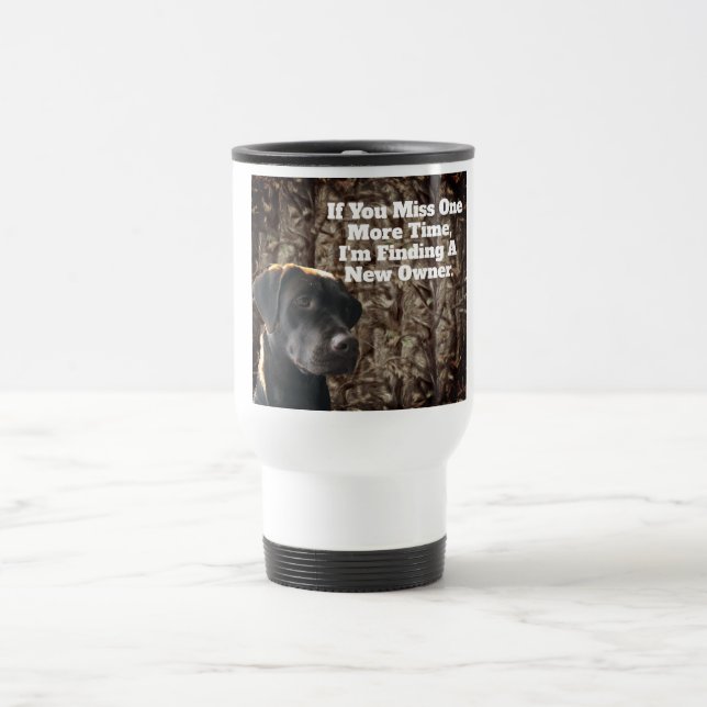 Funny Duck Hunting Chocolate Lab Camo Coffee Mug (Center)