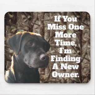 Funny Duck Hunting Chocolate Lab Camo Mouse Pad