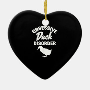 Funny Duck Hunting Odd Obsessive Duck Disorder Ceramic Tree Decoration