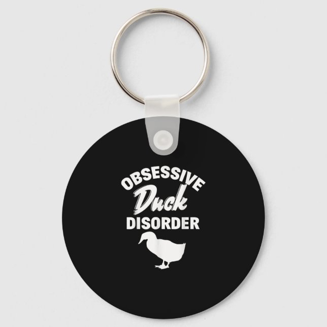 Funny Duck Hunting Odd Obsessive Duck Disorder Key Ring (Front)