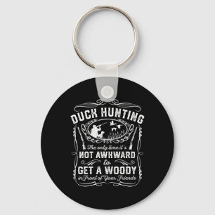Funny Duck Hunting Vintage Woodie Hunter Friends G Key Ring